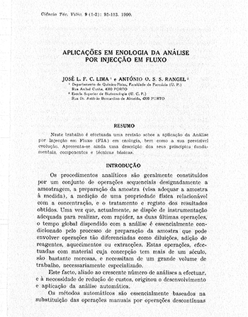 Aplicações em enologia da análise por injecção em fluxo Imagem 1