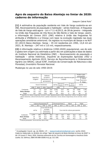 Agro de sequeiro do Baixo Alentejo no limiar de 2020: ... Imagem 1