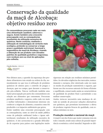 Conservação da qualidade da maçã de Alcobaça: objetivo ... Imagem 1