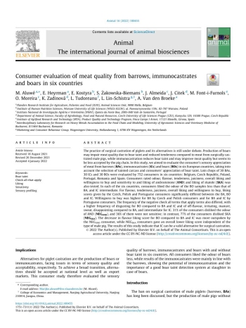 Consumer evaluation of meat quality from barrows, ... Imagem 1