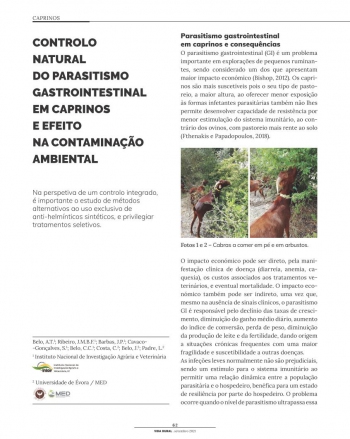 CONTROLO NATURAL DO PARASITISMO GASTROINTESTINAL EM ... Imagem 1