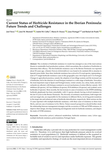 Current Status of Herbicide Resistance in the Iberian ... Imagem 1