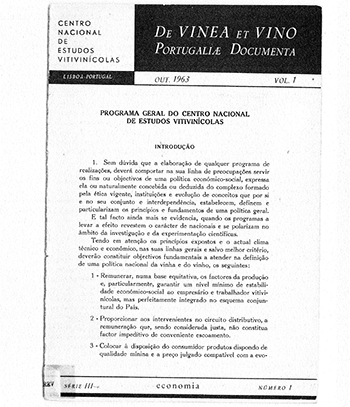 Programa Geral do Centro Nacional de Estudos Vitivinícolas Imagem 1