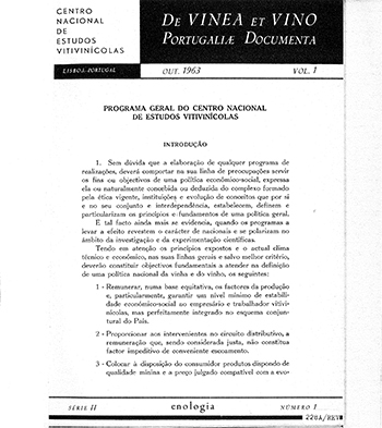 Programa Geral do Centro Nacional de Estudos Vitivinícolas Imagem 1