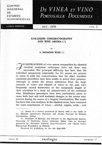 Gas-liquid chromatography and wine aroma Imagem 1