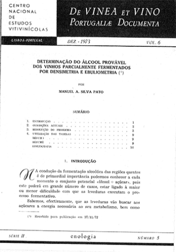 Determinação do álcool provável dos vinhos parcialmente ... Imagem 1