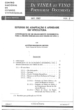 Estudos de adaptação e afinidade em viticultura. ... Imagem 1