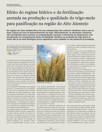 Efeito do regime hídrico e da fertilização azotada na ... Imagem 1