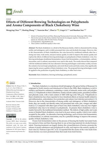 Effects of Different Brewing Technologies on Polyphenols ... Imagem 1