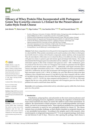 Efficacy of Whey Protein Film Incorporated with Portuguese ... Imagem 1