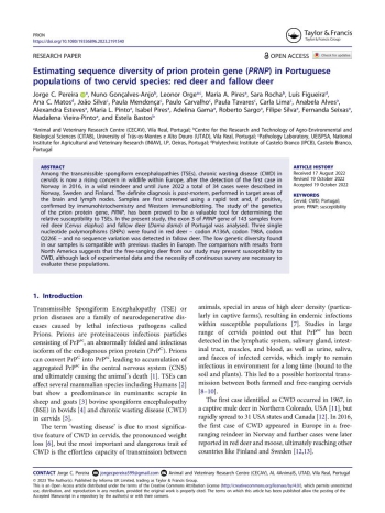 Estimating sequence diversity of prion protein gene (PRNP) ... Imagem 1