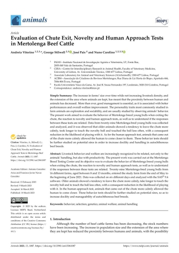 Evaluation of Chute Exit, Novelty and Human Approach Tests ... Imagem 1