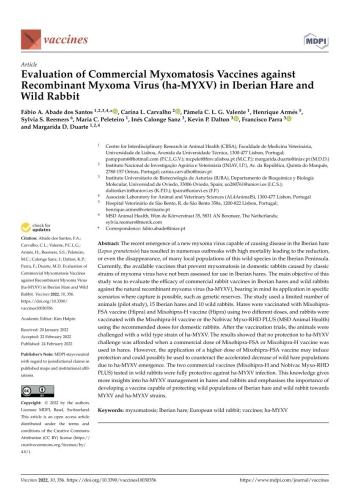 Evaluation of Commercial Myxomatosis Vaccines against ... Imagem 1