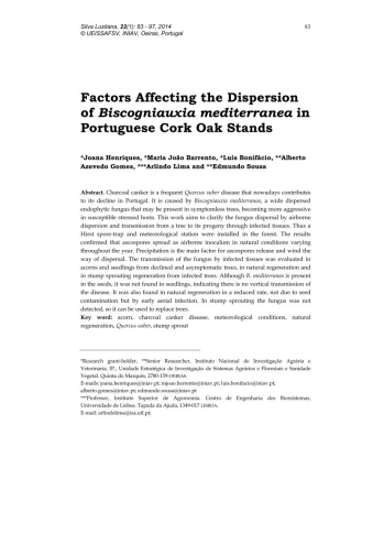 Factors Affecting the Dispersion of Biscogniauxia ... Imagem 1