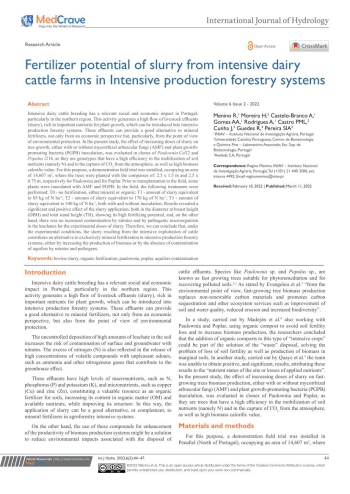 Fertilizer potential of slurry from intensive dairy cattle ... Imagem 1