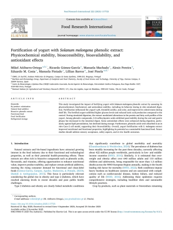 Fortification of yogurt with Solanum melongena phenolic ... Imagem 1