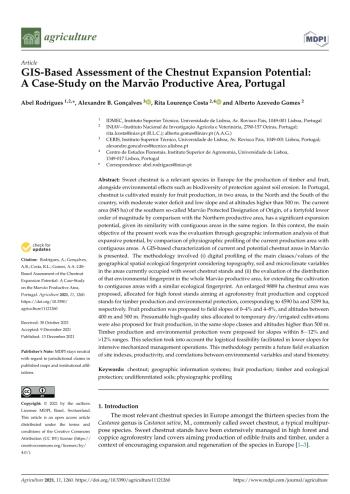 GIS-Based Assessment of the Chestnut Expansion Potential: A ... Imagem 1