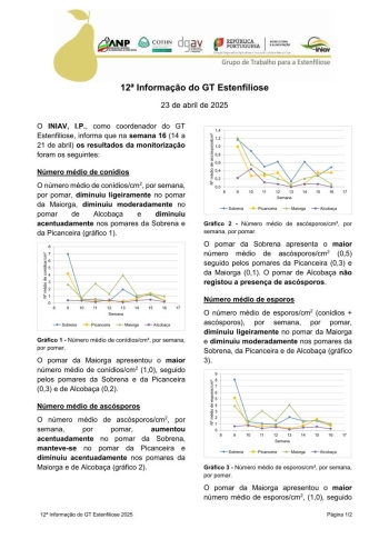 12ª Informação do GT Estenfiliose 2025 Imagem 1