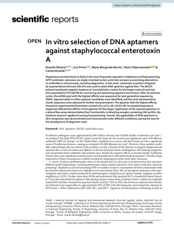 In vitro selection of DNA aptamers against staphylococcal ... Imagem 1