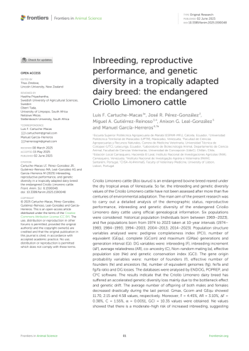 Inbreeding, reproductive performance, and genetic diversity ... Imagem 1