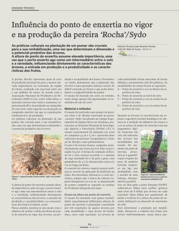 Influência do ponto de enxertia no vigor e na produção da ... Imagem 1