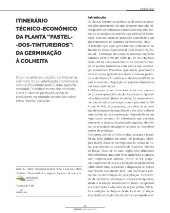 ITINERÁRIO TÉCNICO-ECONÓMICO DA PLANTA ... Imagem 1