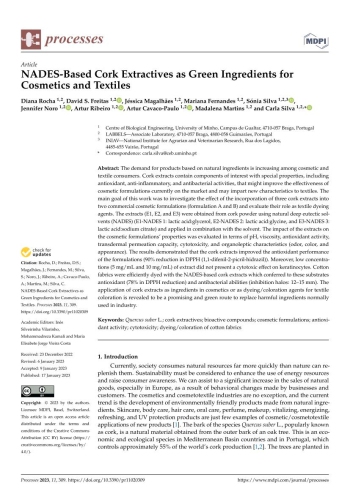 NADES-Based Cork Extractives as Green Ingredients for ... Imagem 1