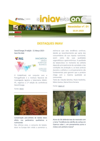 INIAV - Newsletter Externa nº 01/2023 Imagem 1