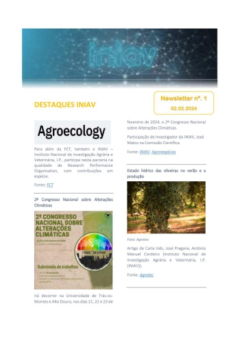 INIAV - Newsletter Externa nº 01/2024 Imagem 1