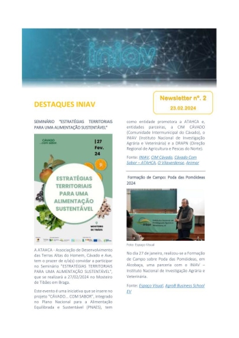 INIAV - Newsletter Externa nº 02/2024 Imagem 1