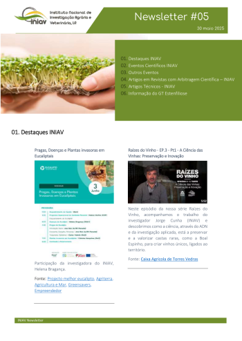 INIAV - Newsletter Externa nº 05/2025 Imagem 1