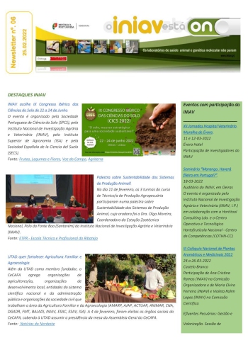 INIAV - Newsletter Semanal nº 06/2022 Imagem 1