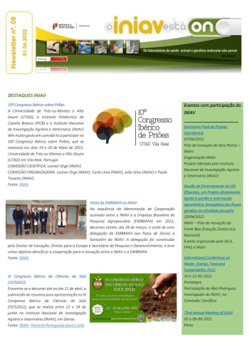 INIAV - Newsletter Semanal nº 09/2022 Imagem 1