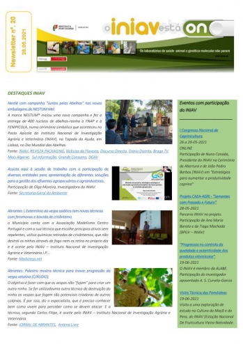 INIAV - Newsletter Semanal nº 20/2021 Imagem 1