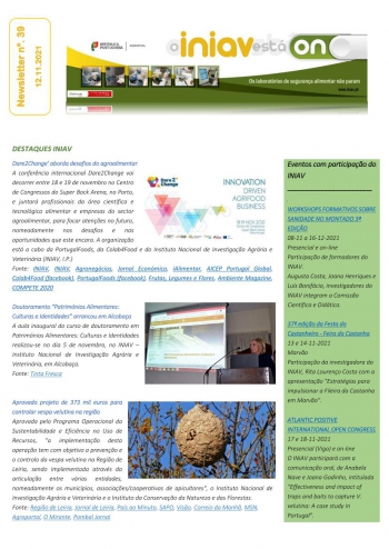 INIAV - Newsletter Semanal nº 39/2021 Imagem 1