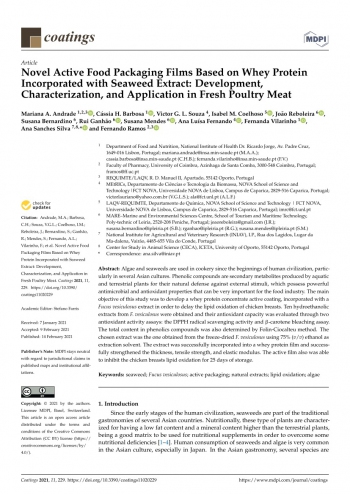 Novel Active Food Packaging Films Based on Whey Protein ... Imagem 1