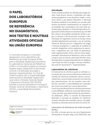 O PAPEL DOS LABORATÓRIOS EUROPEUS DE REFERÊNCIA NO ... Imagem 1