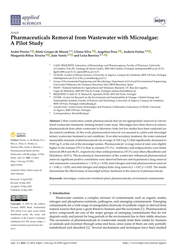 Pharmaceuticals Removal from Wastewater with Microalgae: A ... Imagem 1