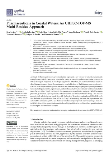 Pharmaceuticals in Coastal Waters: An UHPLC-TOF-MS ... Imagem 1