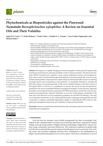 Phytochemicals as Biopesticides against the Pinewood ... Imagem 1