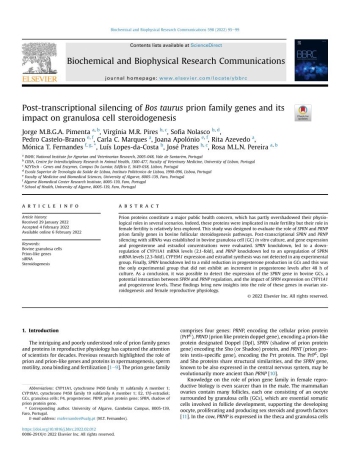Post-transcriptional silencing of Bos taurus prion family ... Imagem 1