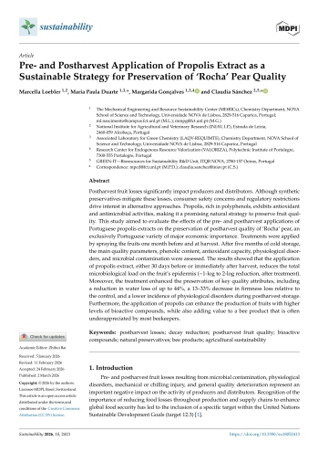 Pre- and Postharvest Application of Propolis Extract as a ... Imagem 1