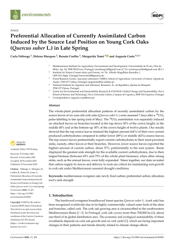 Preferential Allocation of Currently Assimilated Carbon ... Imagem 1