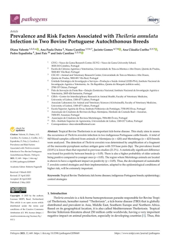 Prevalence and Risk Factors Associated with Theileria ... Imagem 1