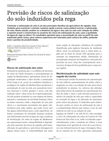 Previsão de riscos de salinização do solo induzidos pela ... Imagem 1