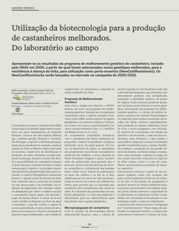Utilização da biotecnologia para a produção de castanheiros ... Imagem 1
