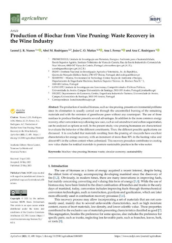 Production of Biochar from Vine Pruning: Waste Recovery in ... Imagem 1