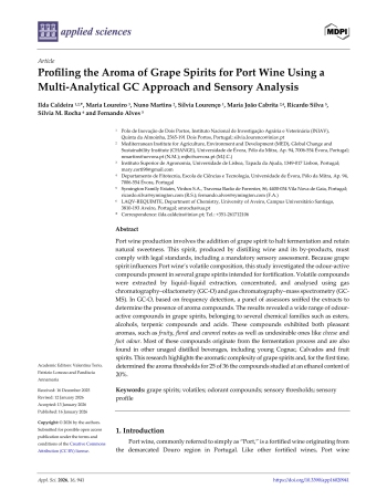 Profiling the Aroma of Grape Spirits for Port Wine Using a ... Imagem 1