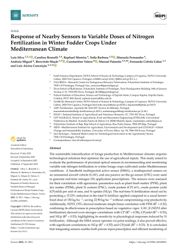 Response of Nearby Sensors to Variable Doses of Nitrogen ... Imagem 1