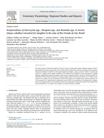 Seroprevalence of Sarcocystis spp., Neospora spp. and ... Imagem 1